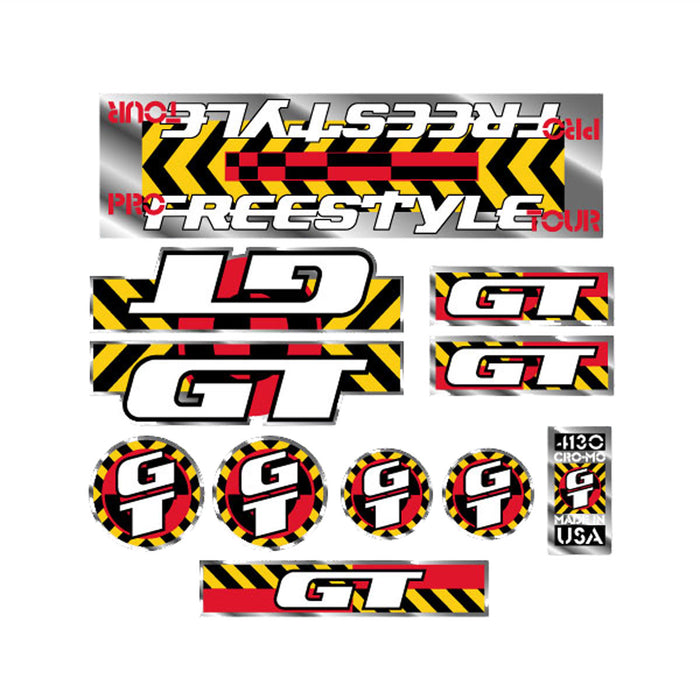 1990 GT BMX - Pro Freestyle TOUR (Split DT) - on Chrome decal set