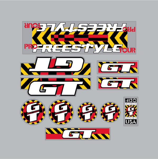 1990 GT BMX - Pro Freestyle TOUR (Split DT) - on Clear decal set