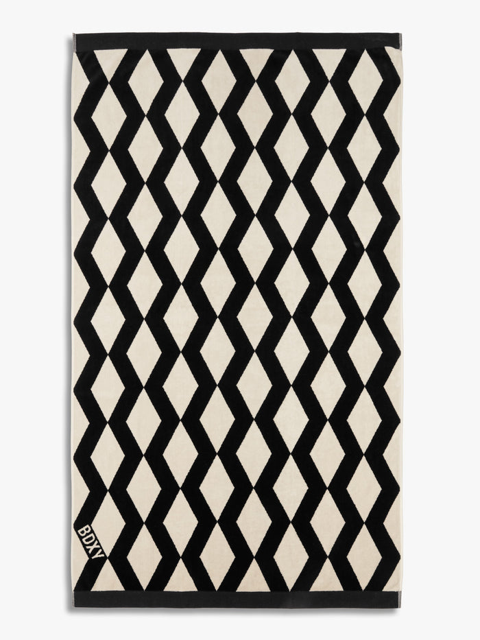 The Wrap Towel – Mirrorzag Black - Bascora
