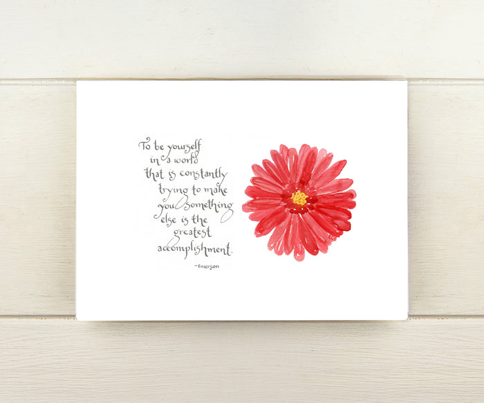Be Yourself Emerson Quote Card