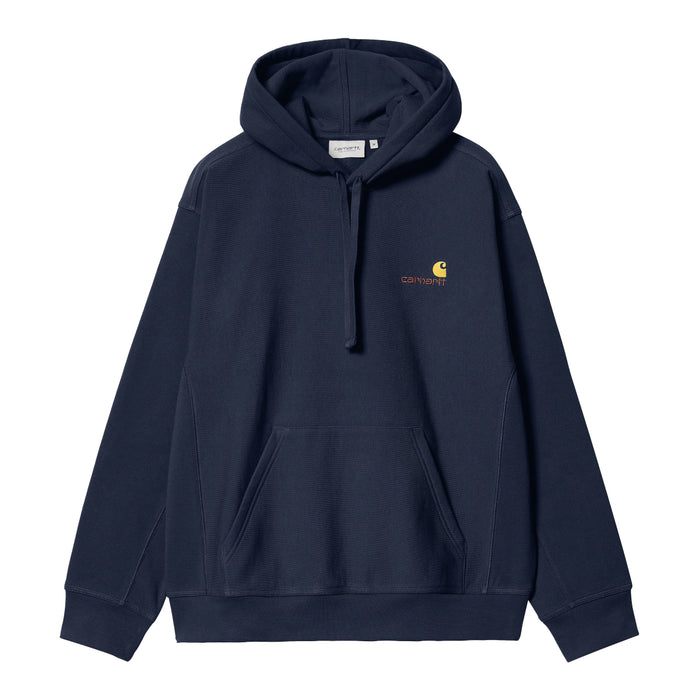 Carhartt WIP American Script Hoodie Air Force Blue