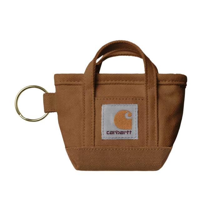 Carhartt WIP Mini Tote Bag Keychain Hamilton Brown