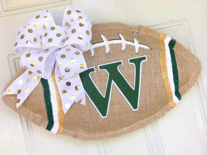 wesleyan football door hanger