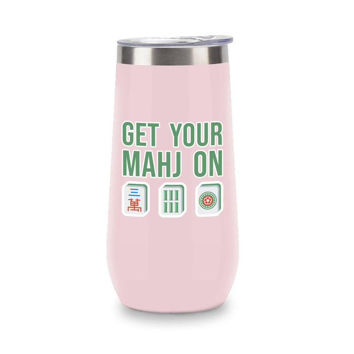 "Get Your Mahj-On" Tiles Champagne Tumbler