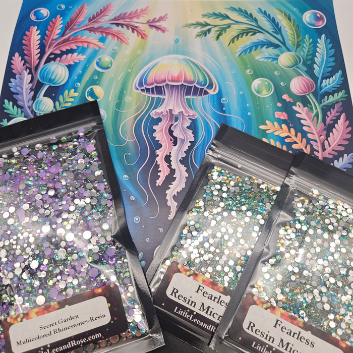 Jellyfish Lagoon - Resin Rhinestone Tumbler Bundle