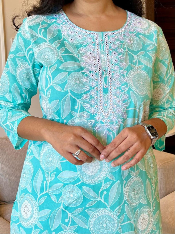 Mahima Threadwork Cotton Kurtas -