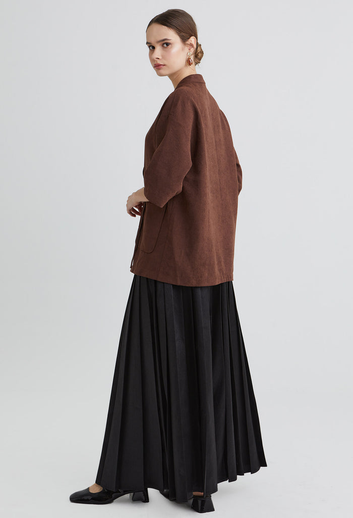 Mirra Oriental V-Neck Kimono Blouse