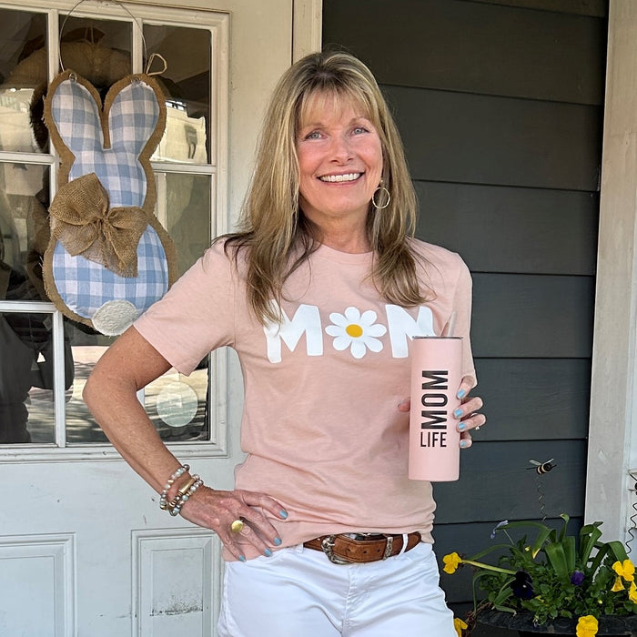 "MOM" Daisy Short Sleeve T-Shirt