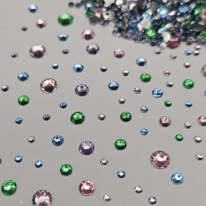 Multicolored Rhinestone Mix - Garden Tea Party - RESIN