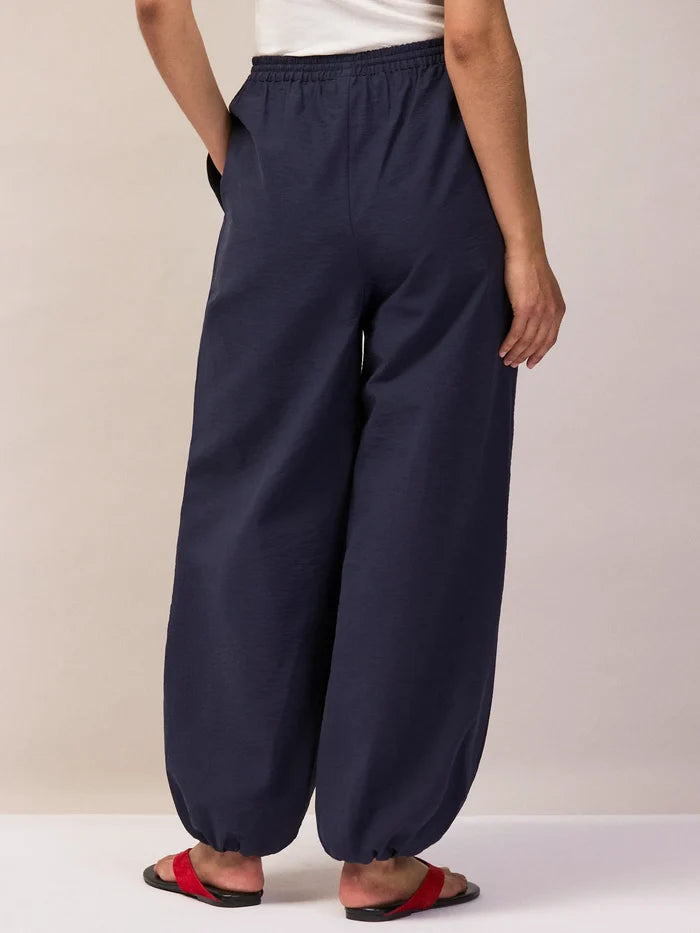 Navy Balloon Trousers
