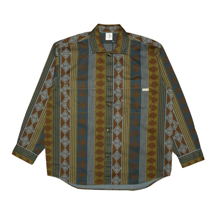 Polar Skate Co. Big Boy Overshirt Blue Green Mix