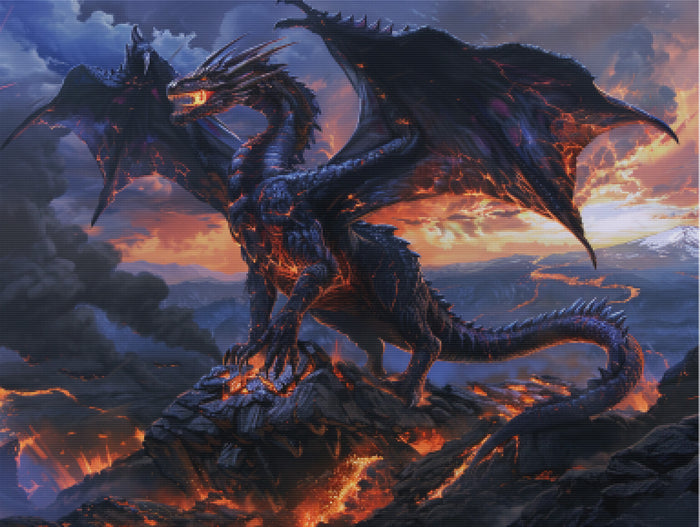 Powerful Dragon With Jet-Black Scales