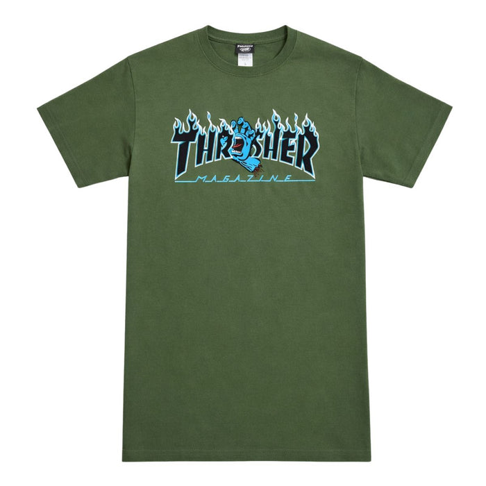 Santa Cruz x Thrasher Screaming Flame Logo Moss
