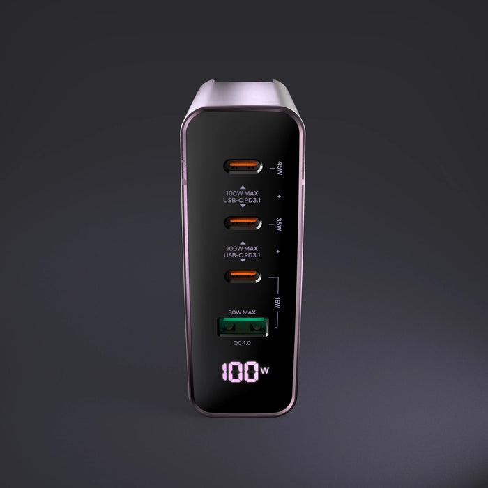 SMARTCube™ 100W with Power Display 3 USB-C PD3.1 + USB-A MICRODIA