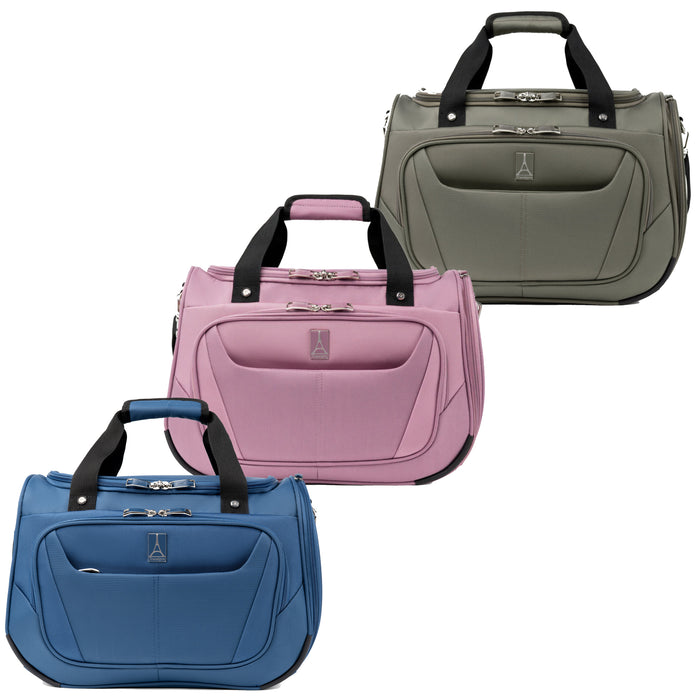 Travelpro Maxlite 5 Soft Mini Duffel Bag shown in colors blue, pink and green