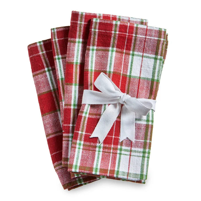 Winter Plaid Napkins - Set of 4