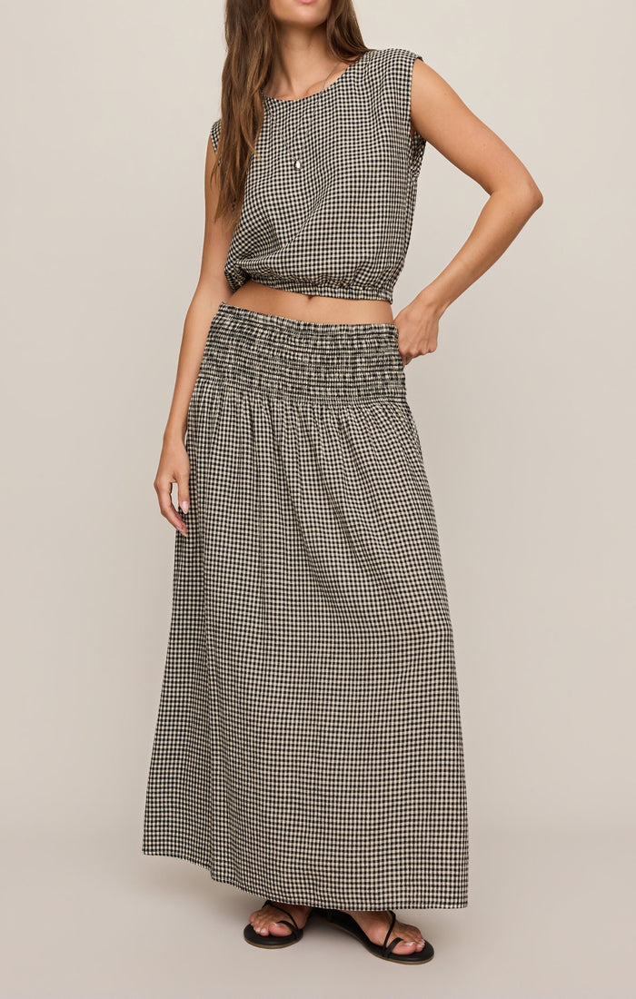 Z Supply | Merit Cropped Gingham Linen Top