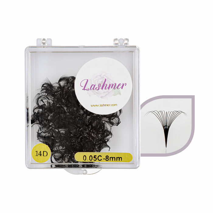 14D Loose Promade Fans | Lashmer | C, D Curl - 1000 Fans - Lashmer