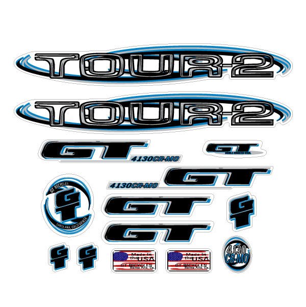 GT - 1999 TOUR 2 decal set - for Black frame