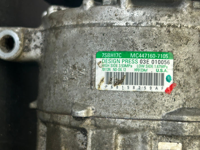 2014 - 2023 CHARGER CHALLENGER 300 5.7 6.4 6.2 A/C COMPRESSOR OEM 68158259AF