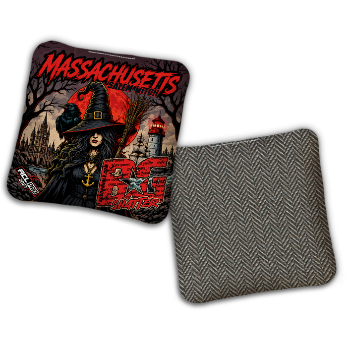 2027 BG Multiple Bag Models "MASS SALEM WITCH" - ACL Pro Stamped Cornhole Bags - SET OF 4 BAGS