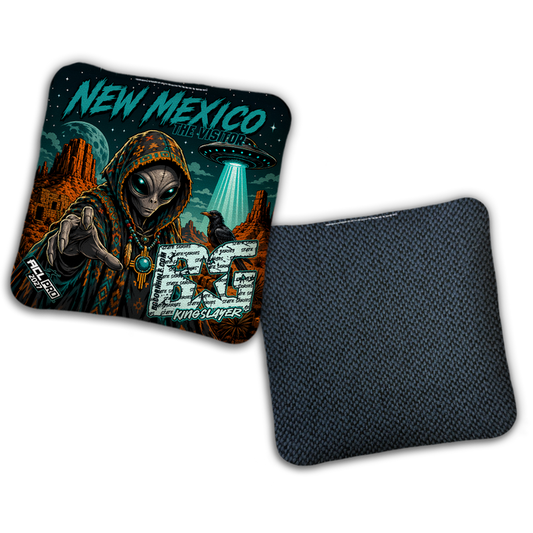 2027 BG Multiple Bag Models "NEW MEXICO THE VISITOR" - ACL Pro Stamped Cornhole Bags - SET OF 4 BAGS