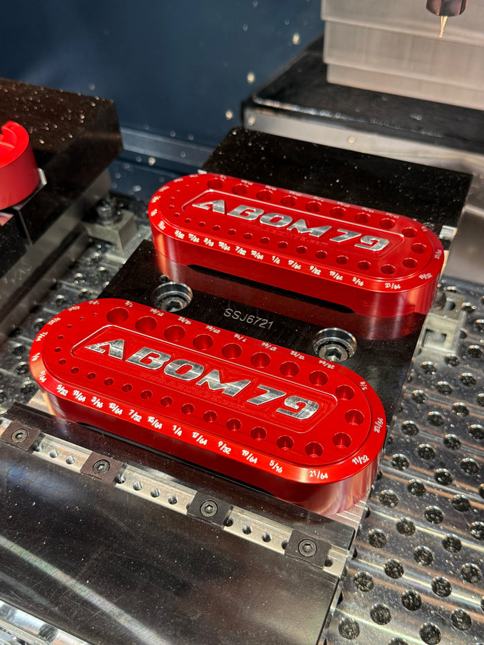 Abom Original Drill Index - Post Engraved - Red