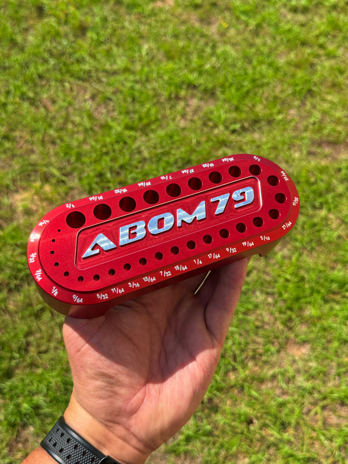 Abom Original Drill Index - Post Engraved - Red