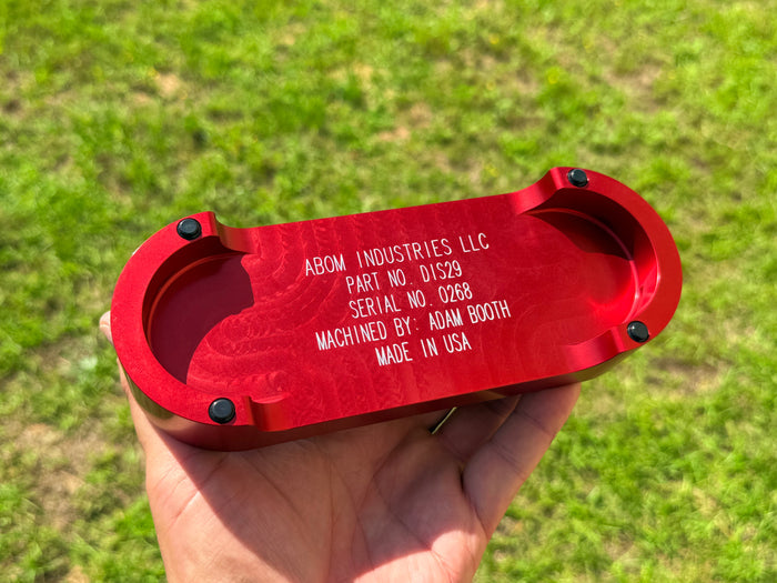 Abom Original Drill Index - Post Engraved - Red
