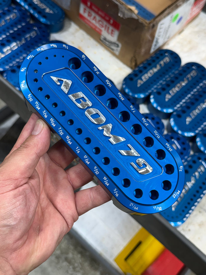 Abom Original Drill Index - Post Engraved - Blue