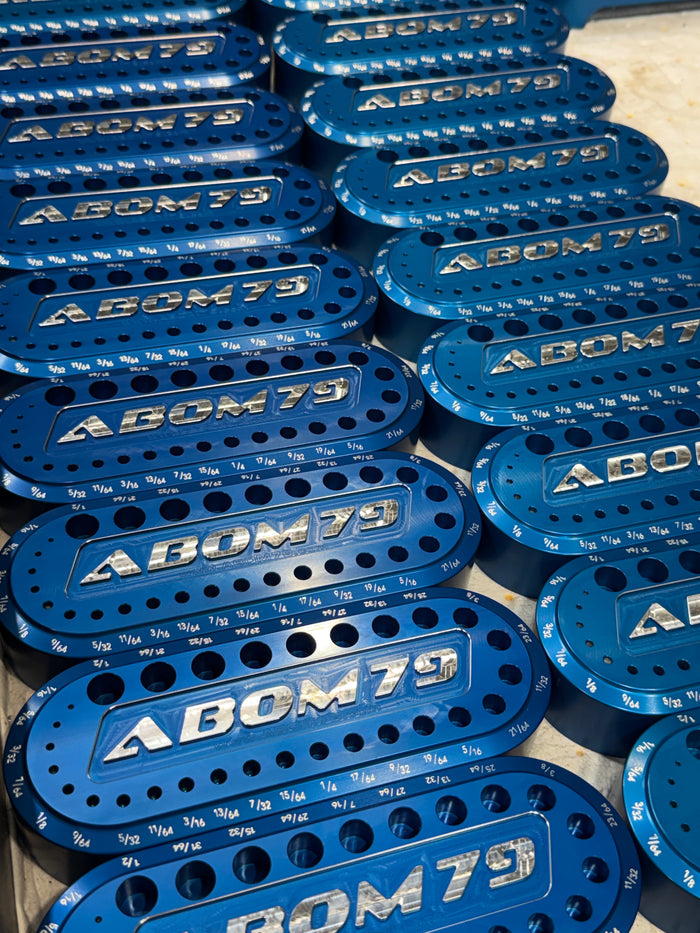 Abom Original Drill Index - Post Engraved - Blue