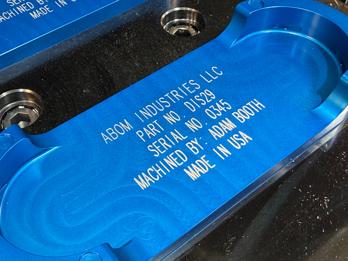 Abom Original Drill Index - Post Engraved - Blue