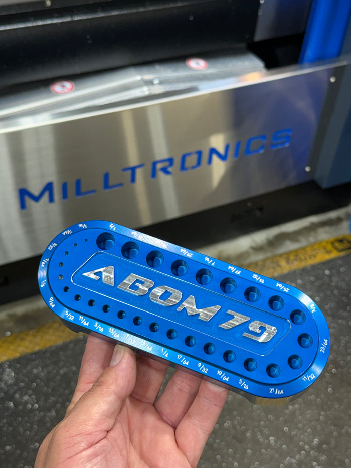 Abom Original Drill Index - Post Engraved - Blue