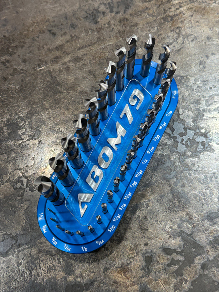 Abom Original Drill Index - Post Engraved - Blue