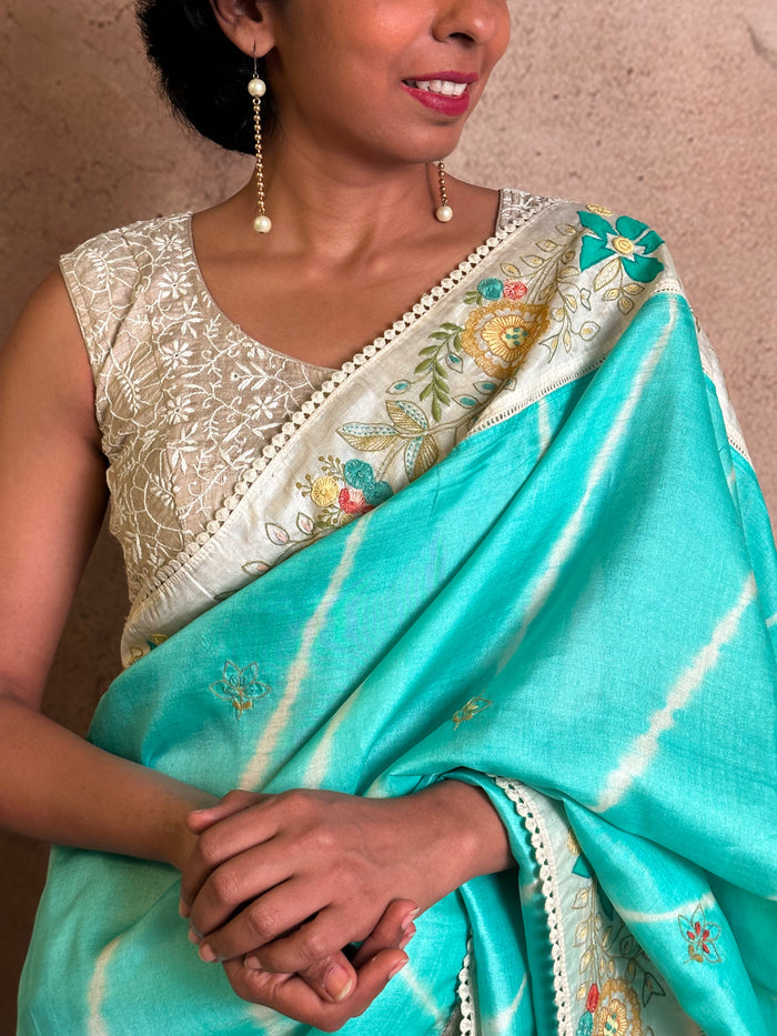 Chikankari Blouse - Sleeveless