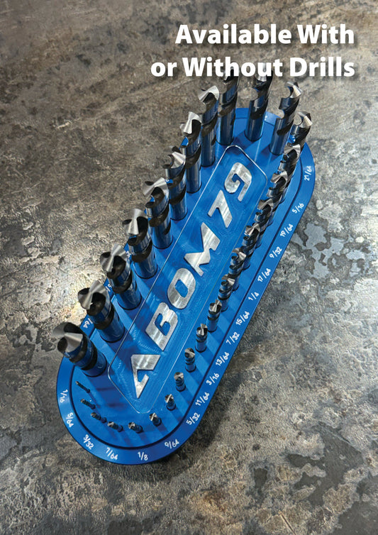 Abom Original Drill Index - Post Engraved - Blue