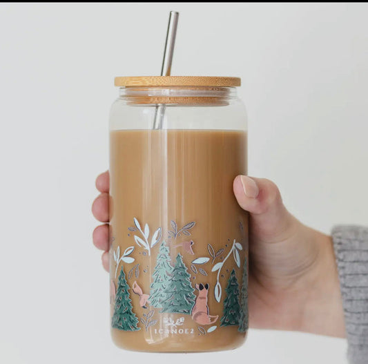 Accessories/Gifts - Winter Fox Glass Cup