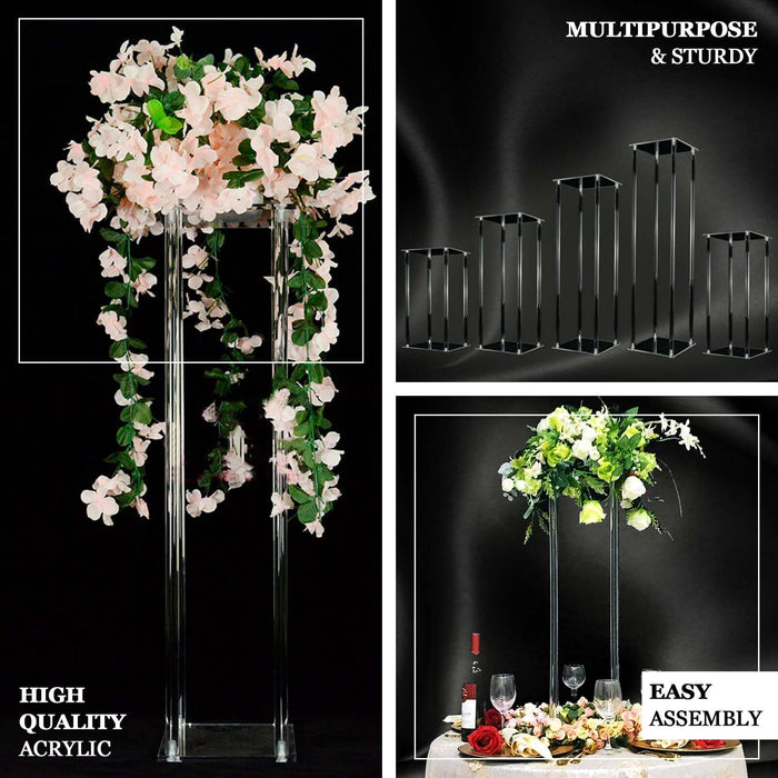 Multipurpose floral display stand with pink flowers and elegant design.