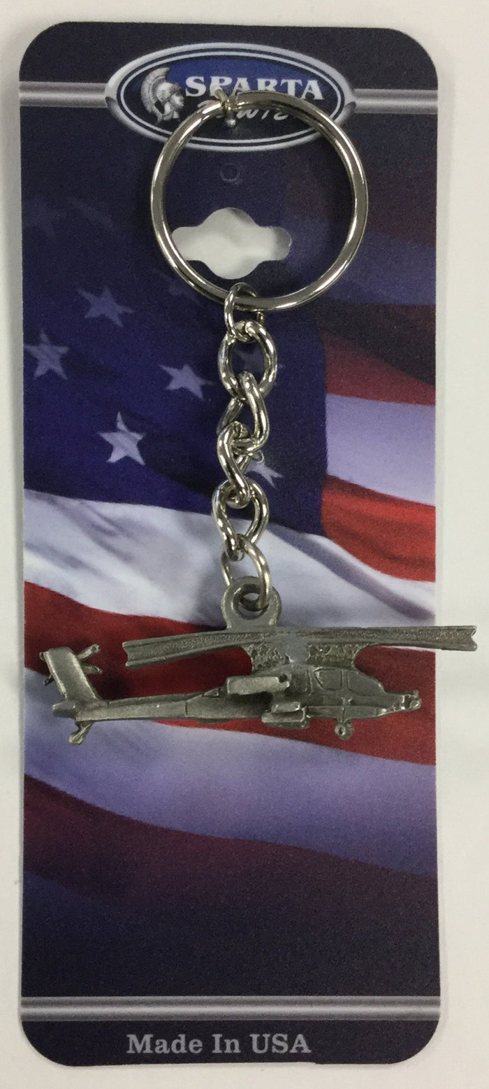 AH-64 Apache Pewter Keychain