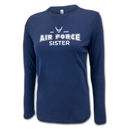 Air Force Sister Women's Long Sleeve T-Shirt (Navy)