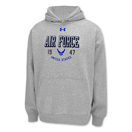 Air Force Under Armour 1947 Icon Fleece Hood (Grey)