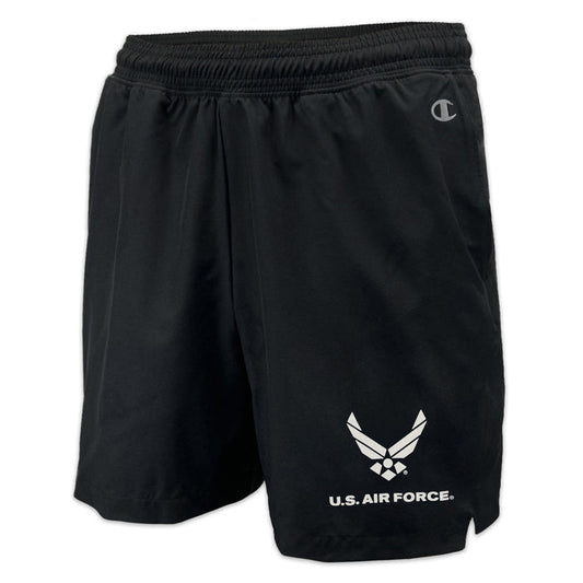 Air Force Wings Champion Men's Woven 5" Short (Black)