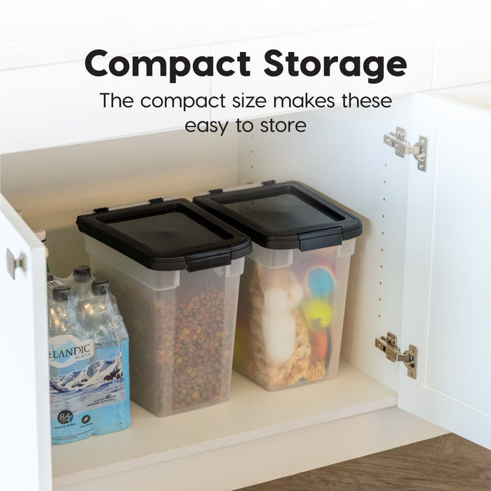 Airtight Dog Food Storage Container with Wheels 2 pack, Up to 10 lbs - IRIS USA