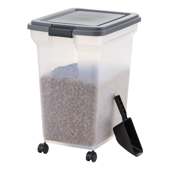 Airtight Dog Food Storage Container with Wheels 58 lbs - IRIS USA
