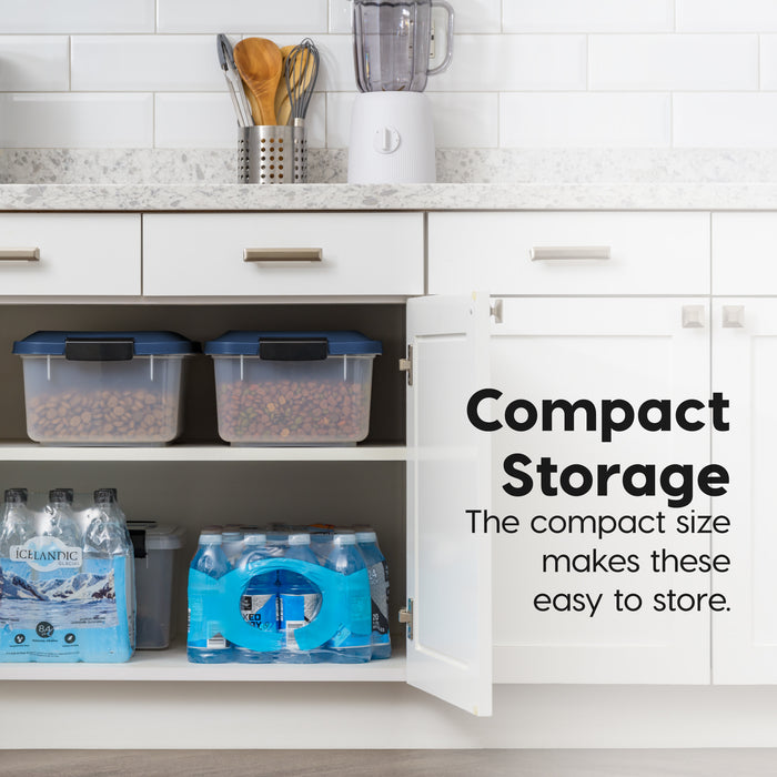 Airtight Stackable Pet Food Storage Container Up to 14 lbs with a Scoop, 2 Pack - IRIS USA