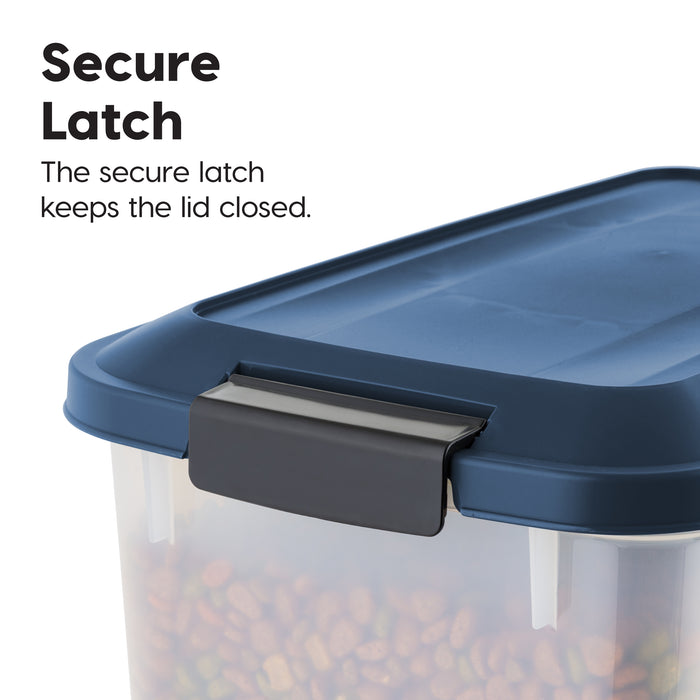 Airtight Stackable Pet Food Storage Container Up to 14 lbs with a Scoop, 2 Pack - IRIS USA