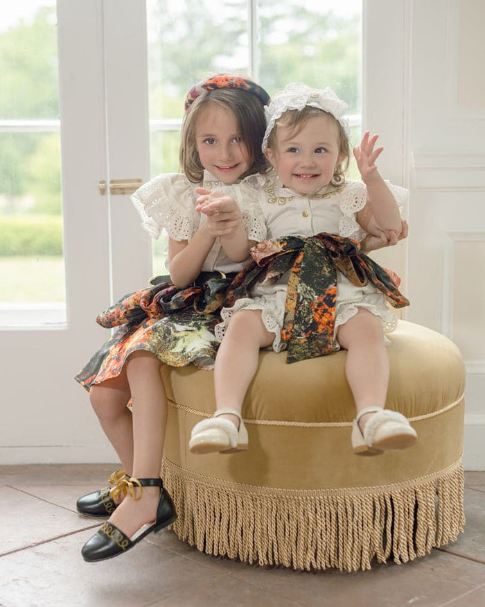 Alexis Foliage Print Romper - Petite Maison Kids