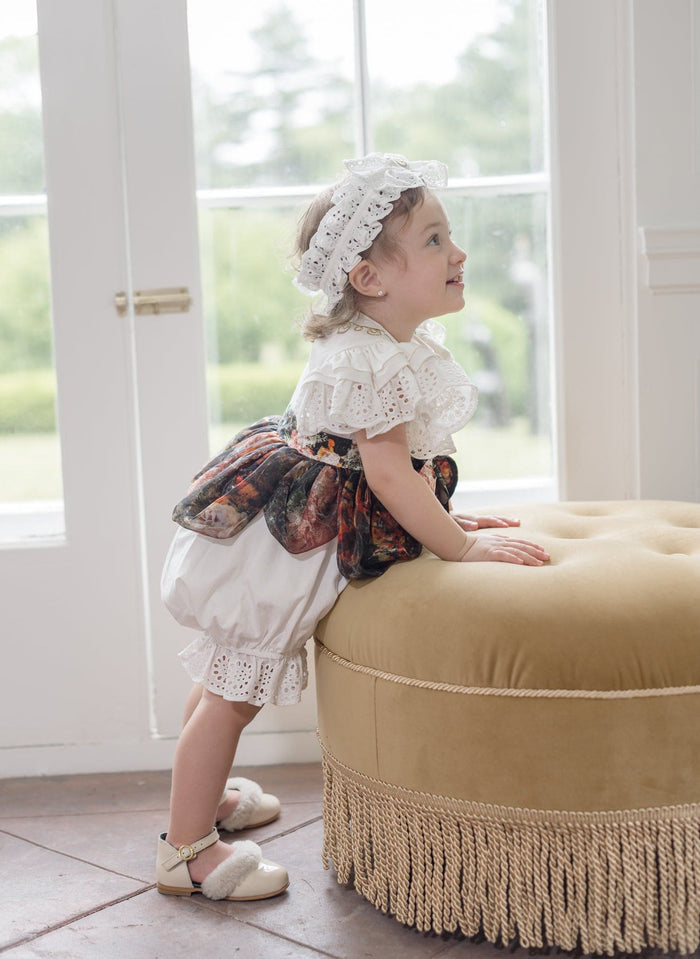 Alexis Foliage Print Romper - Petite Maison Kids