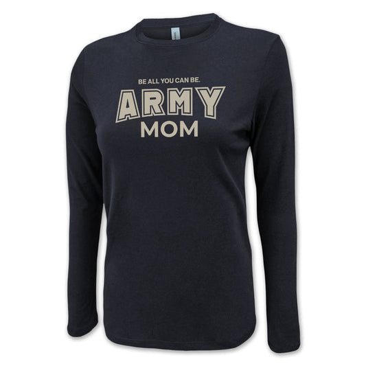 Army Mom Women's Long Sleeve T-Shirt (Black)