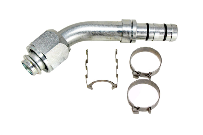 Automotive AC Hose Fitting EZ Clip #10 Female 45 Step to #12 Hose 70R82511